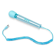 Le Wand All That Glimmers wand with coiled blue USB charging cable attached