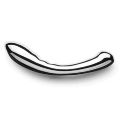 Le Wand Arch polished stainless steel dildo showing curved double-ended silhouette