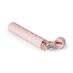Le Wand Baton vibrator with cap removed revealing built-in USB charging connector