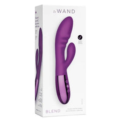Le Wand Blend rabbit vibrator in purple packaging showing double-motor design