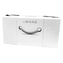 Le Wand Bow dildo in white branded packaging labeled non-porous body safe sterilizable