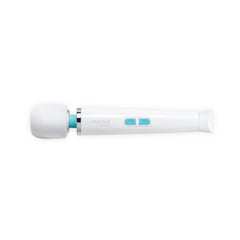 Le Wand Classique Petite cordless wand massager in white with teal control buttons