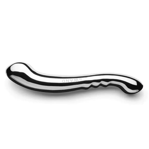 Le Wand Contour stainless steel G-spot wand with curved body, silver finish