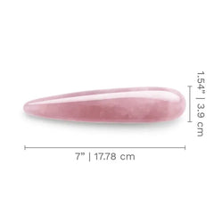 Le Wand Crystal Wand with dimensions: 7 inches long and 1.54 inches wide at widest point