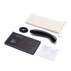 Le Wand Crystal G Wand full kit: wand, silicone ring, storage pouch, guide book, and care card