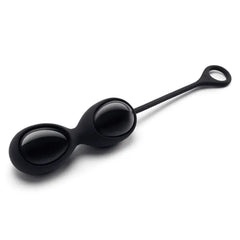 Le Wand Crystal Yoni Eggs black obsidian kegel exerciser with silicone retrieval cord