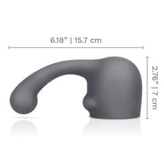 Le Wand Curve attachment dimensions shown: 6.18 inches long by 2.76 inches tall
