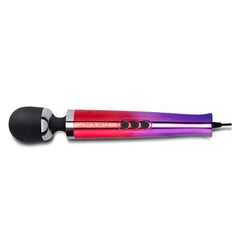 Le Wand Die Cast Plug-In Vibrating Massager in red-to-purple ombre metallic finish