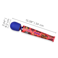 Le Wand Feel My Power wand vibrator with dimensions: 13.39 inches long, 2.44 inch head diameter