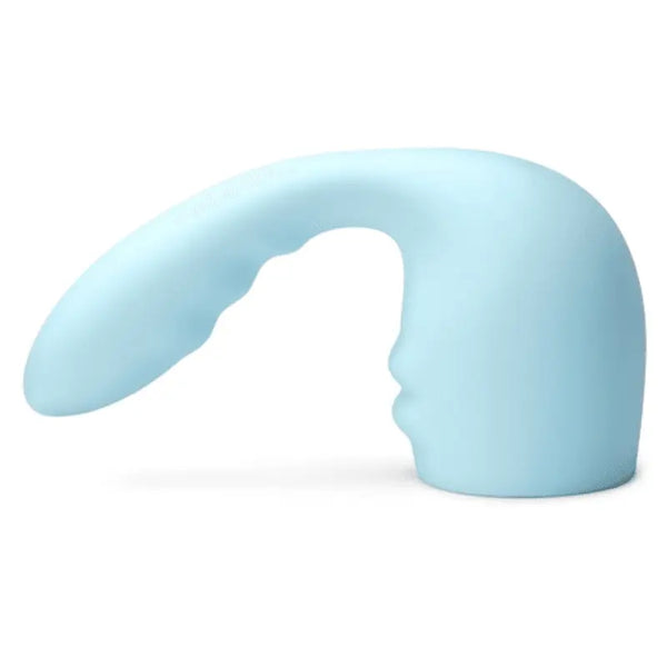 Le Wand Flexi silicone attachment in soft blue with curved posable arm