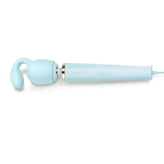 Le Wand Glider attachment fitted onto a corded wand massager, full side view