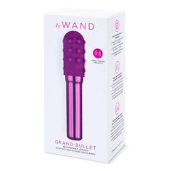 Le Wand Grand Bullet packaging box showing rechargeable vibrator with deep rumbly vibrations feature