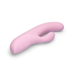 Le Wand Hither rabbit vibrator shown from above at angle, displaying G-spot stroking arm curvature