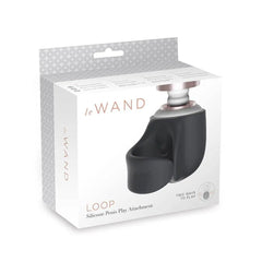 Le Wand Loop Silicone Penis Play Attachment retail packaging showing product and two-way use icons