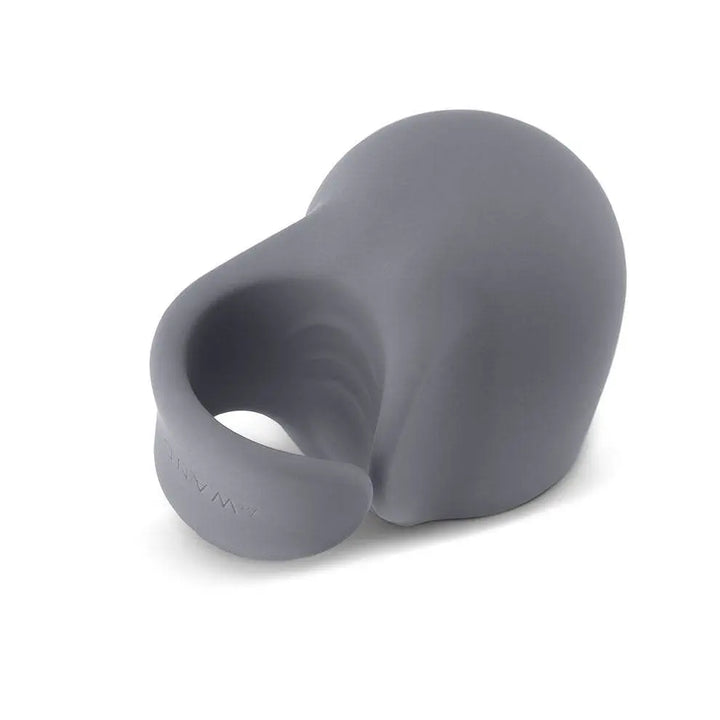 Le Wand Loop silicone penis play attachment in slate grey, shown from a front hero angle