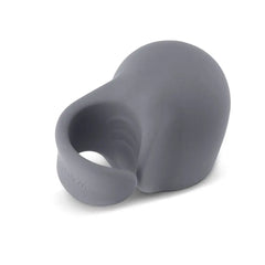 Le Wand Loop silicone penis play attachment in slate grey, shown from a front hero angle