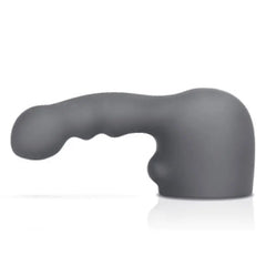 Le Wand Ripple silicone wand attachment in charcoal grey, curved ergonomic shape