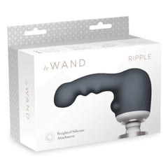 Le Wand Ripple weighted silicone attachment in retail packaging, front box view
