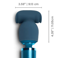 Le Wand Stroke attachment with dimensions labeled: 3.59 inches wide by 4.35 inches tall