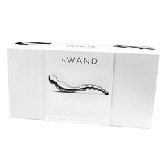 Le Wand Swerve dildo in white retail packaging labeled non-porous and body safe