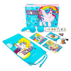 Le Wand Unicorn Wand limited edition gift set with teal wand, attachments, bag, and accessories