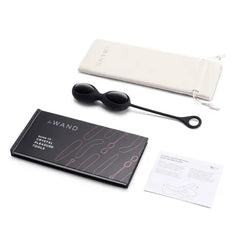 Le Wand yoni eggs set with storage pouch, guidebook, and care instruction card