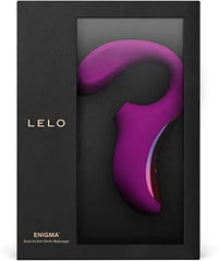 LELO Enigma Cruise dual stimulator in deep rose displayed in black luxury gift box