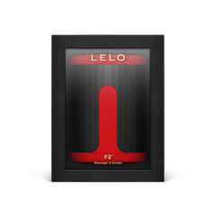 LELO F2S app-controlled male stroker in red, displayed in black branded gift box