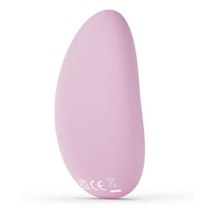 LELO NEA Originals soft pink clitoral massager, smooth silicone pebble shape, front view