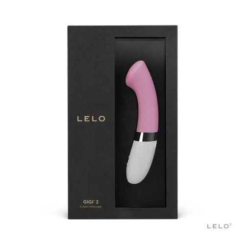 LELO Gigi 2 G-spot vibrator in pink displayed inside black luxury gift box