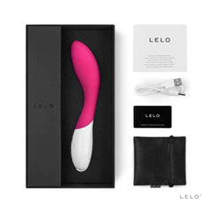 Lelo Mona 2 G-Spot Vibrator - Cerise Curved G-spot Wand - Dreamy Desire