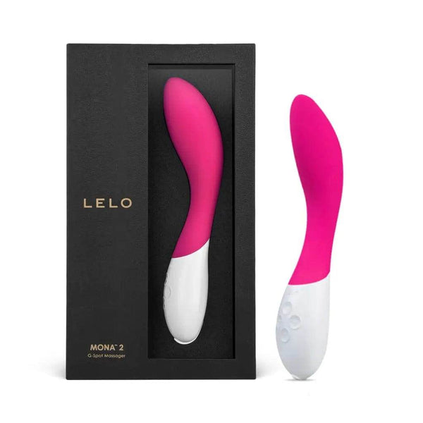 Lelo Mona 2 G-Spot Vibrator - Cerise Curved G-spot Wand - Dreamy Desire