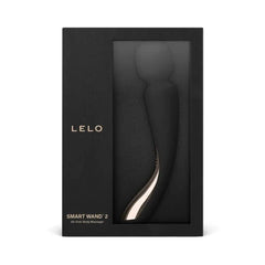 Lelo Smart Wand Medium - Vibrating Wand Massager in Black - Dreamy Desire