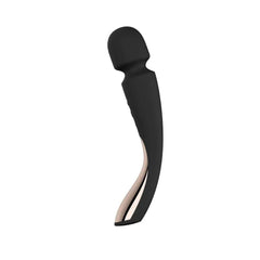 Lelo Smart Wand Medium - Vibrating Wand Massager in Black - Dreamy Desire