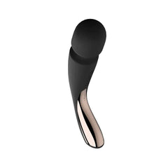 Lelo Smart Wand Medium - Vibrating Wand Massager in Black - Dreamy Desire