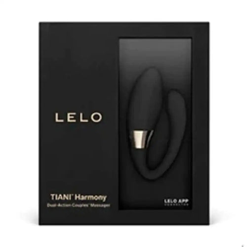 LELO Tiani Harmony couples massager in black silicone displayed in luxury gift box
