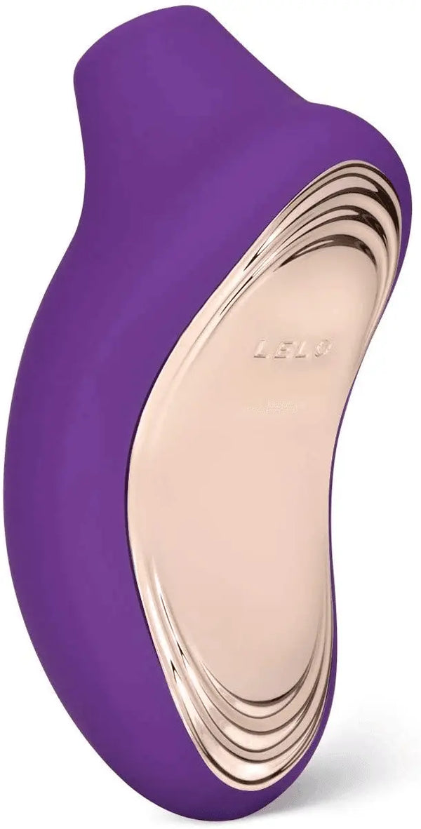 LELO Sona 2 purple silicone clitoral massager with rose-gold sonic plate detail