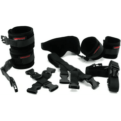 Liberator Bed Buckler Tether and Cuff Kit BDSM - Black Microfiber - Dreamy Desire