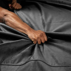 Liberator Fascinator Throw - Moisture Proof Sensual Blanket | Mini Size, Microvelvet Black - Dreamy Desire