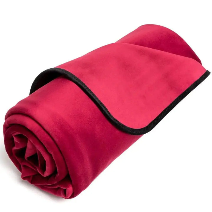 Liberator Fascinator Throw - Moisture Proof Sensual Blanket | Travel Size, Microvelvet Merlot - Dreamy Desire