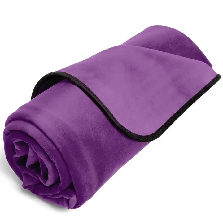 Liberator Fascinator Throw - Moisture Proof Sensual Blanket | Travel Size, Microvelvet Purple Velvish - Dreamy Desire