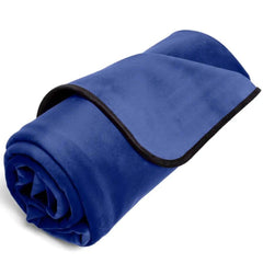 Liberator Fascinator Throw - Moisture Proof Sensual Blanket | Travel Size, Microvelvet Royal Blue Velvish - Dreamy Desire