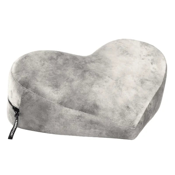 Liberator Heart Wedge Ibiza Collection in silver grey marble microvelvet, heart-shaped profile