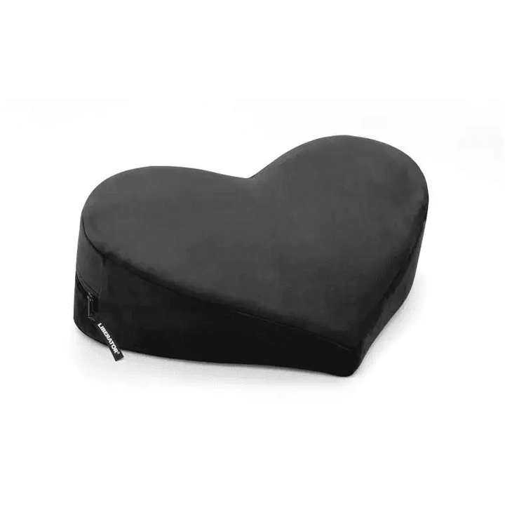 Liberator Heart Wedge - Sensual Positioning Pillow in Black Microvelvet - Dreamy Desire