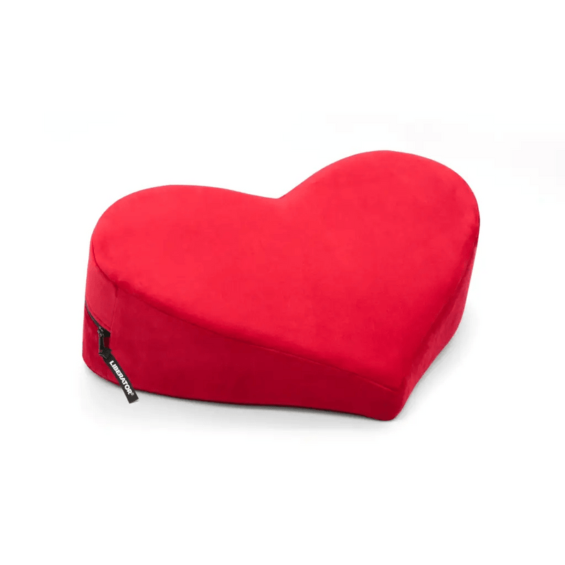 heart wedge pillow red