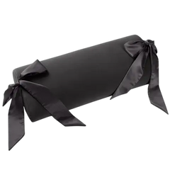 Liberator Ravish Bondage Pillow in black with satin ribbon ties at each end