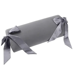 Liberator Ravish Bondage Pillow in grey satin with tied ribbon bows at each end