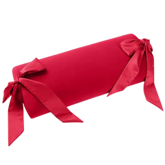 Liberator Ravish Bondage Pillow in red satin with tied ribbon ends on each side