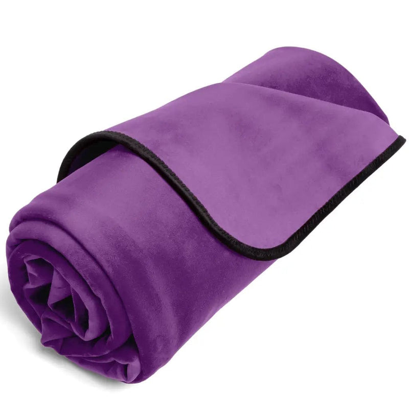 liberator fascinator throw moisture proof sensual blanket, mini size, aubergine