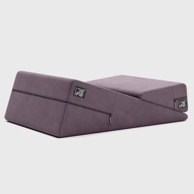 Liberator Wedge & Ramp Combo in Décor Purple, two-piece foam positioning set with velvety cover